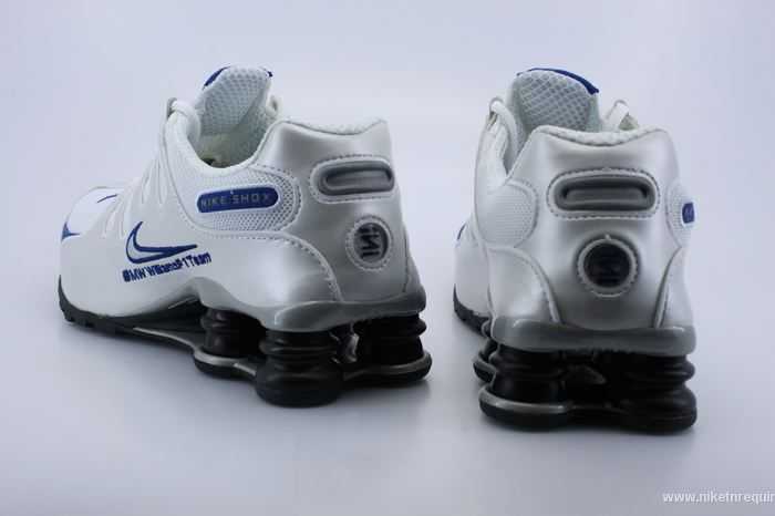 Argente Et Bleu Marine Nike Shox Nz Chaussures De Sport